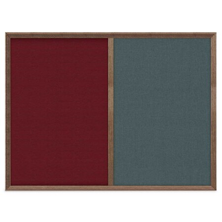 United Visual Products Enclosed Corkboard, 1 Door, 72"x36", 4" Fra, UV3425-BRONZE-BUFF UV3425-BRONZE-BUFF